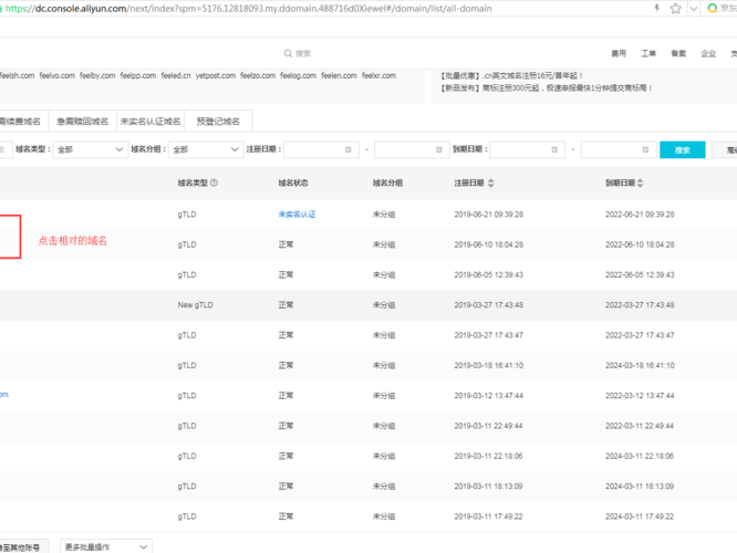 阿里配置域名