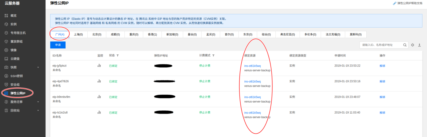 从一块弹性网卡删除一个或多个辅助私有IP地址的方法