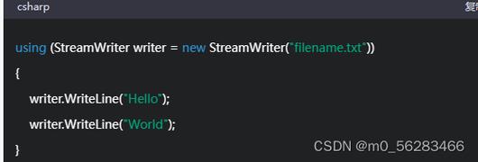 streamwriter写入文件,streamwriter对象的下列方法(streamwriter追加写入)