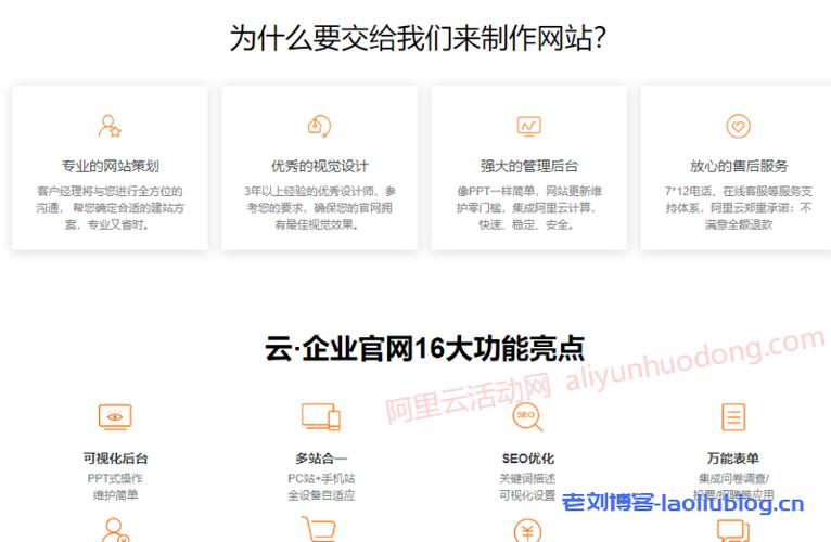 关于阿里云服务器企业建站的信息