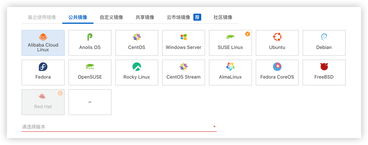 ecs云服务器公共镜像