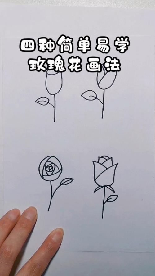 玫瑰花怎么画简单好看?